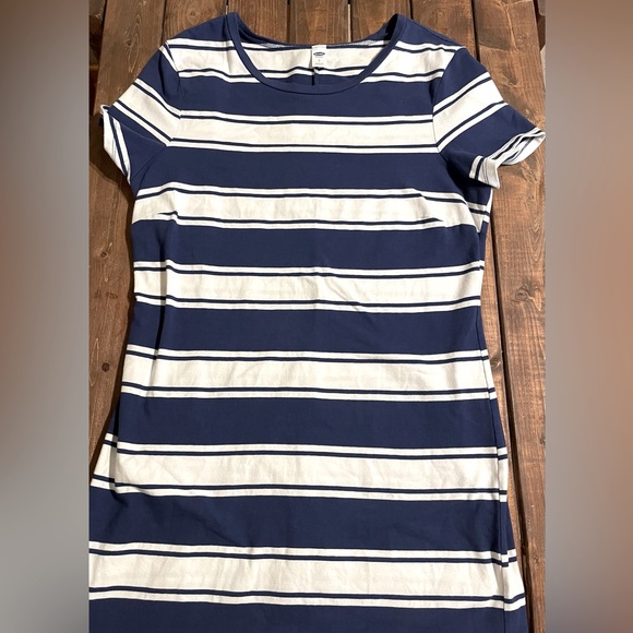 Old Navy Cap Sleeve Mid Length Dress with horizontal stripes | Women’s Large | - Picture 1 of 5
